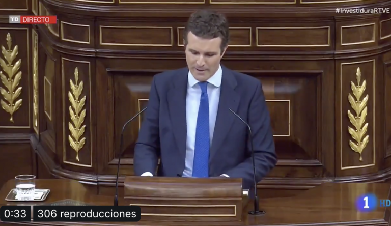 Casado a Sánchez: “¿Qué ha venido usted a hacer aquí en la sesión de impostura?”