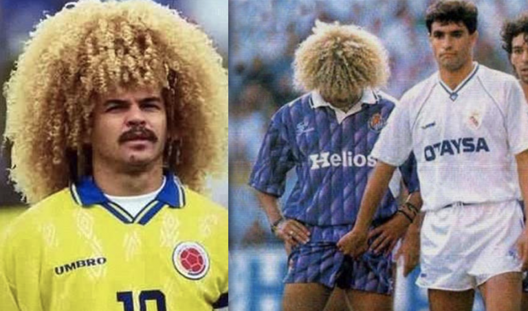 El mítico jugador de LaLiga, Carlos Valderrama, ¡se alisa el pelo!