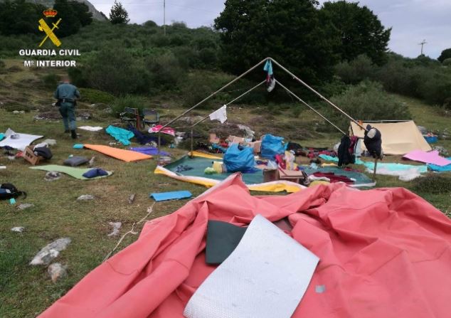 La Guardia Civil evacúa a casi 500 menores en campamentos de Castilla y León y Asturias por las tormentas