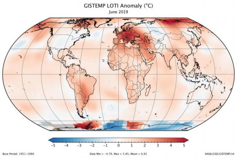 Junio de este año bate el récord histórico de calor en la Tierra desde 1880