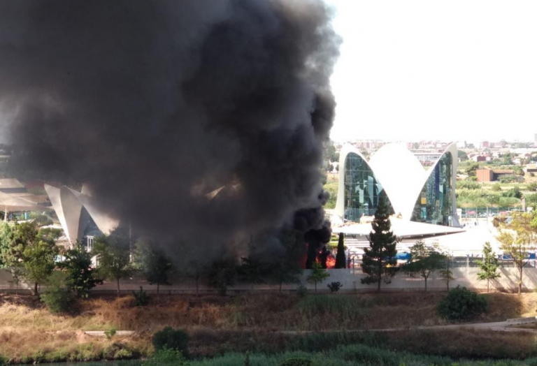 Un incendio obliga a desalojar el Oceanogràfic de Valencia