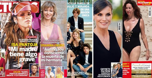 Kiosco rosa: portadas de las revistas del corazón