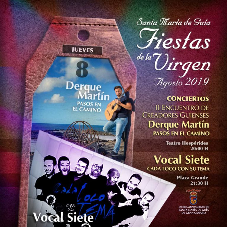 Derque Martín y Vocal Siete actuarán este jueves en Guía dentro sus fiestas patronales en honor a la Virgen