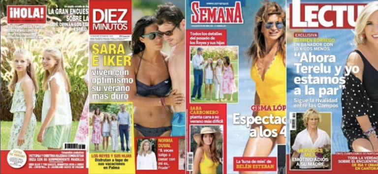 Así vienen las portadas de las revistas del corazón del miércoles