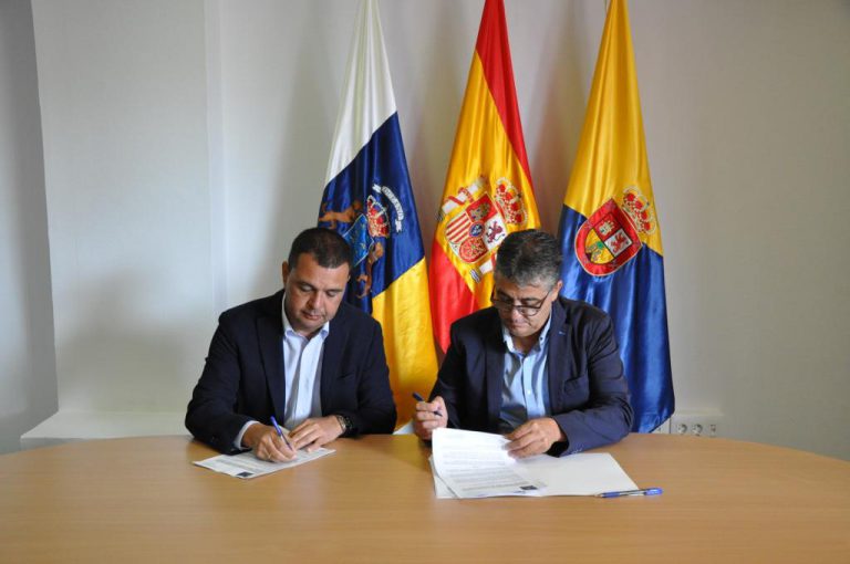 El alcalde de Guía firma un convenio con el Cabildo de Gran Canaria para la puesta en marcha de un centro de formación y empleo