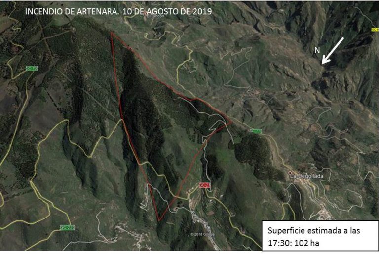 Según el Cabildo de Gran Canaria se han quemado ya unas 102 hectáreas