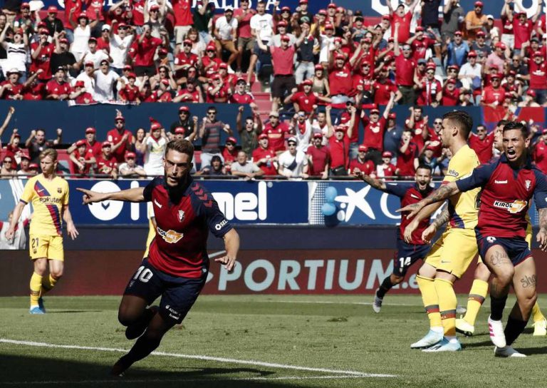 Osasuna empata en el Sadar ante el Barcelona 2-2