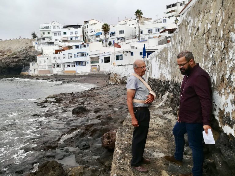 La Concejalía de Playas de Telde revisa el estado de las infraestructuras y luminarias de Tufia