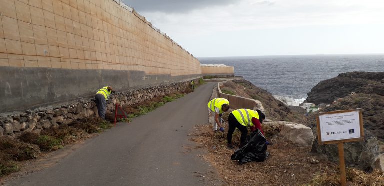 El  Ayuntamiento de Guía ejecuta un plan de limpieza y rehabilitación en el municipio