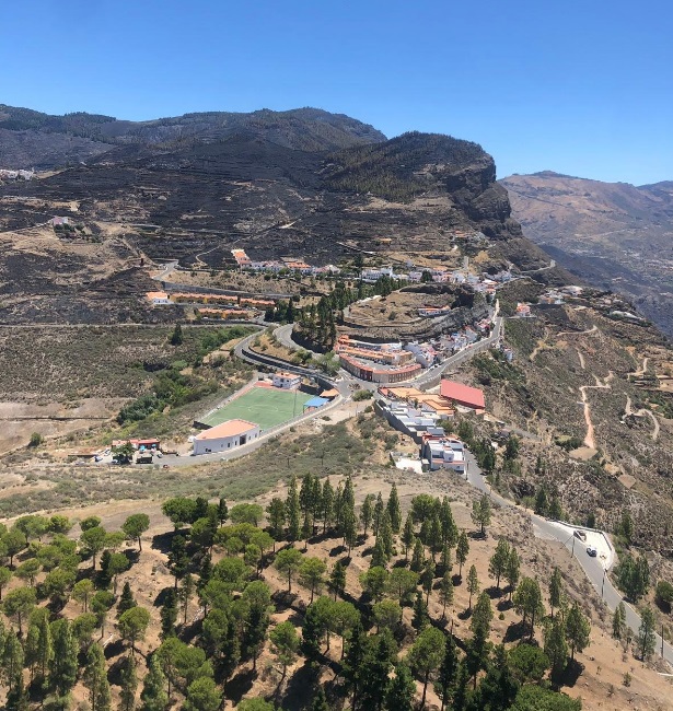 Dos unidades de Protección Civil de Telde colaboran en la extinción del incendio de la cumbre de Gran Canaria