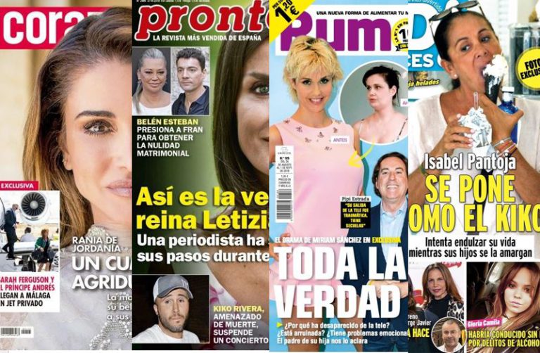 Kiosco rosa: así vienen las portadas de las revistas del corazón