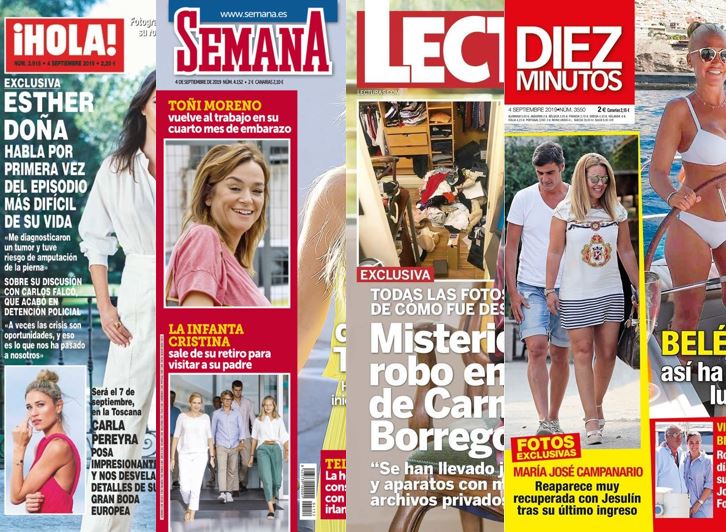 Kiosco rosa: portadas de las revistas del corazón