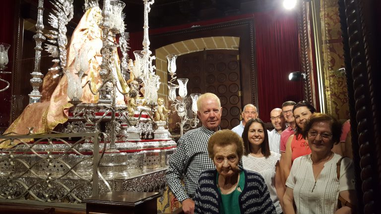 La abuela de Teror, Mª del Pino Maximina, visitó a la Virgen en su camarín