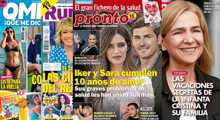 Kiosco rosa: portadas de las revistas del corazón