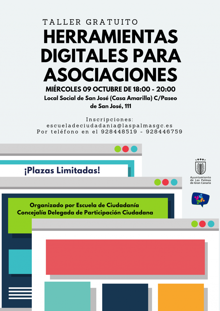 El Ayuntamiento abre el plazo para participar en un taller de formación en herramientas digitales para gestionar asociaciones