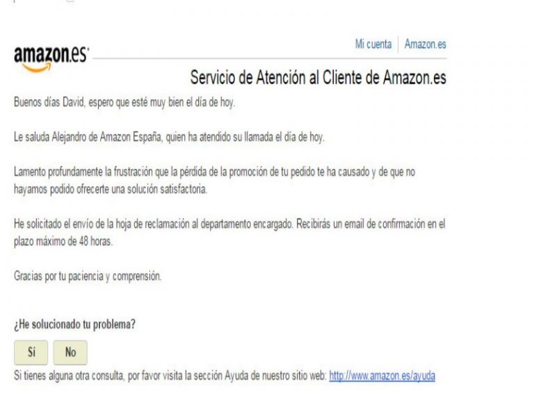 Como poner una hoja de reclamaciones en Amazon desde el hogar