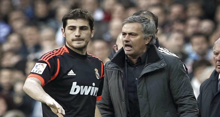 Casillas y José Mourinho