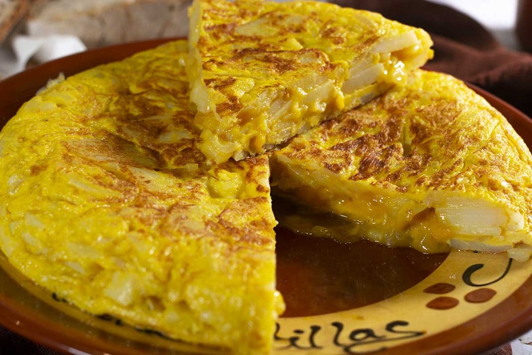 Tortilla jugosa por dentro