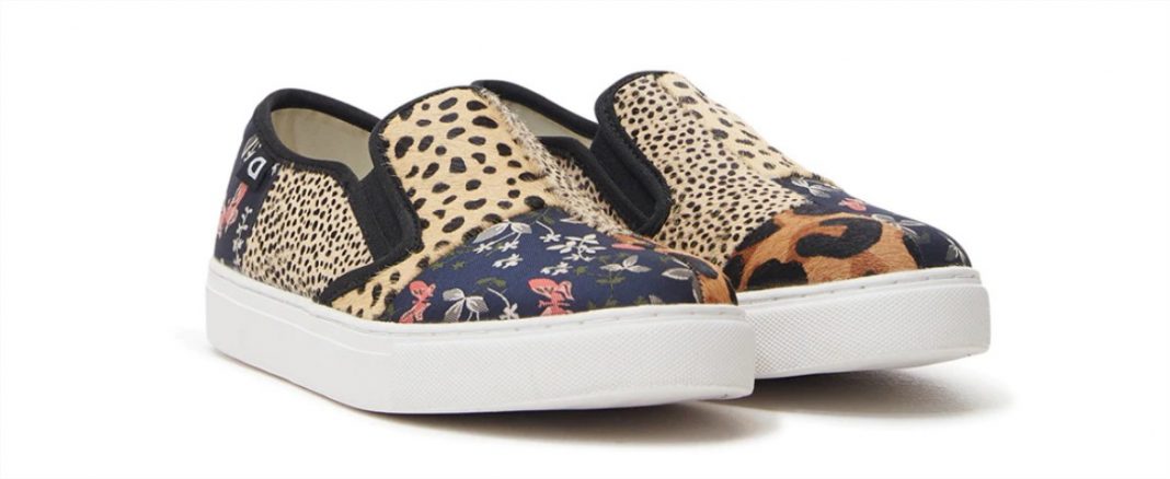 sneakers bajas patch animal print desigual