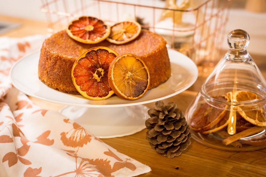 pastel de naranja