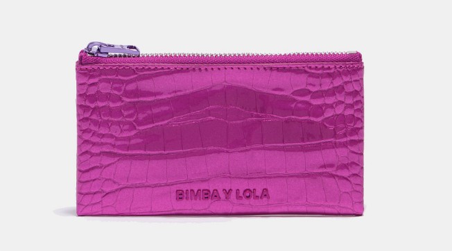 monedero cocodrilo fucsia bimba y lola el corte ingles