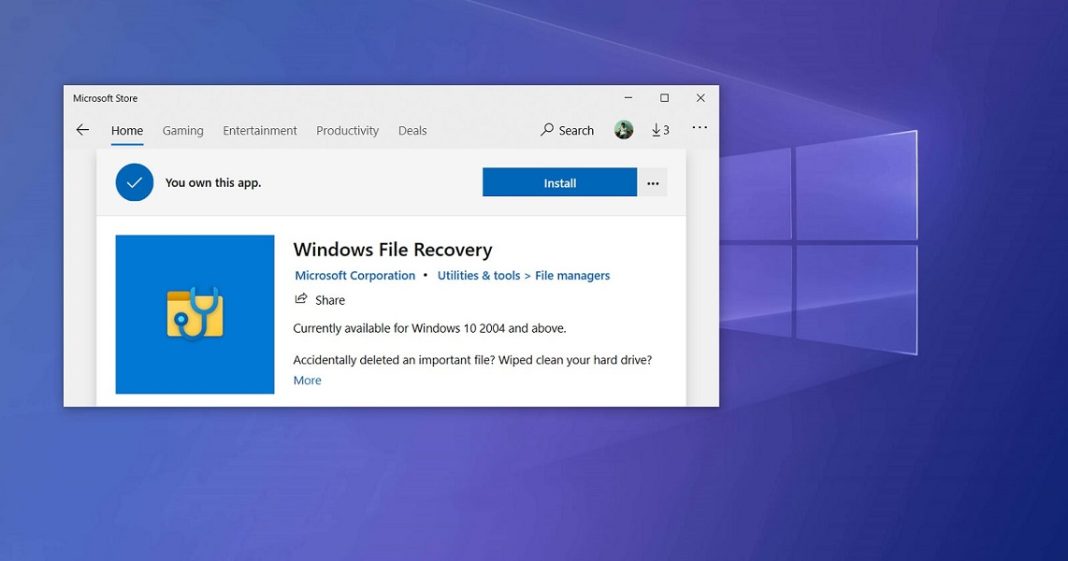 Descargar Windows File Recovery