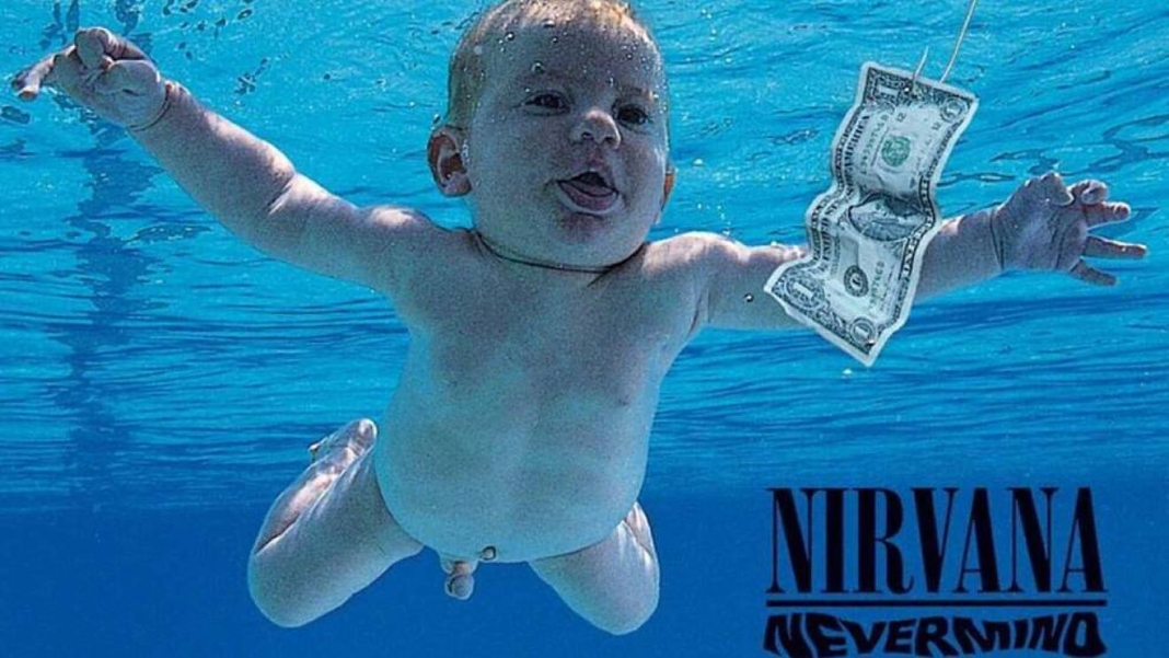 El grupo Nirvana y la portada de su disco Nevermind del año 1991