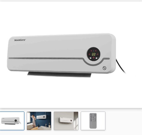 Calefactor Cerámico De Pared 2000 W De Lidl