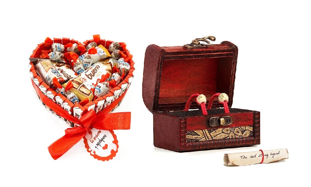 Cesta regalo San Valentín, regalos para el Día de los Enamorados bonitos  originales