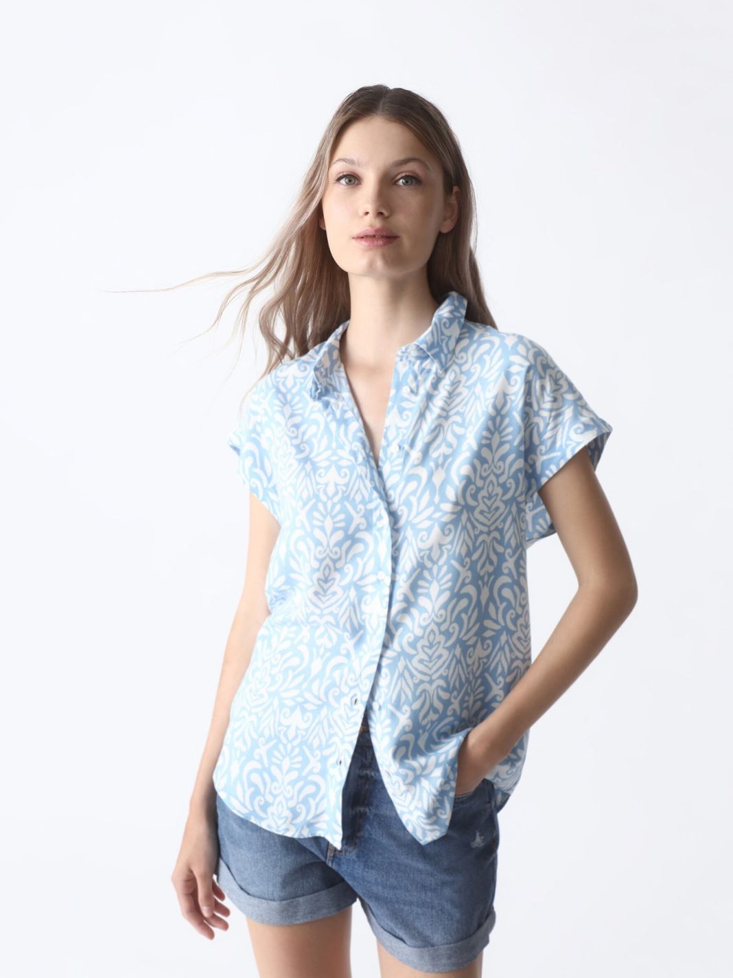 Lefties - Camisa Fluida Estampada Sin Mangas