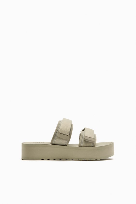 Zara - Sandalia Plataforma Tiras