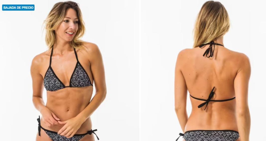 Top bikini Mujer surf triángulo de Decathlon