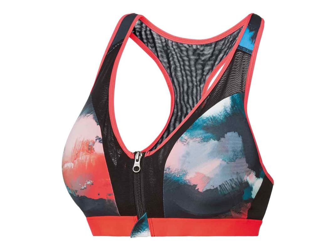 Sujetador deportivo con cremallera multicolor para mujer – Lidl