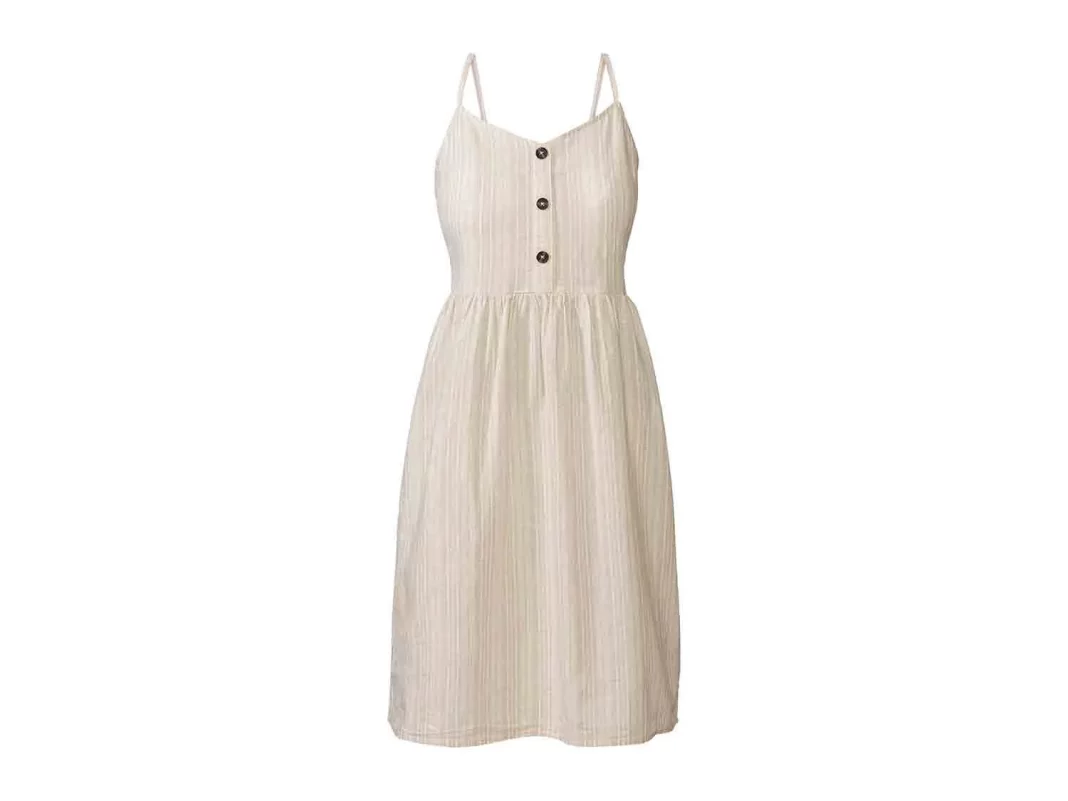 Vestido de lino con botones para mujer – Lidl