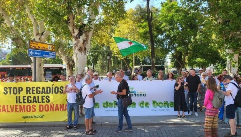 Salvemos Doñana afea que Policía proponga sanciones a manifestantes ante San Telmo en aplicación de la Ley mordaza