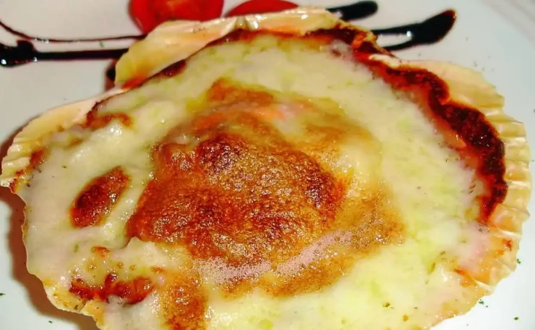 Receta gallega tradicional: Vieiras rellenas y gratinadas al horno