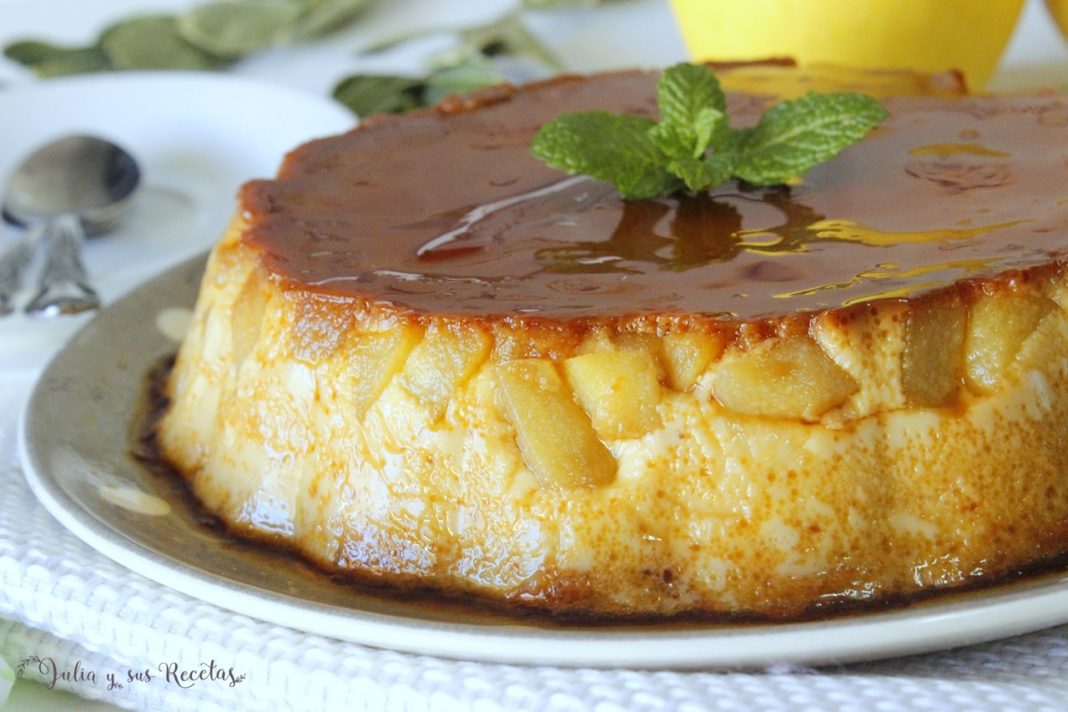 El postre ideal: receta rápida de Flan de Manzana