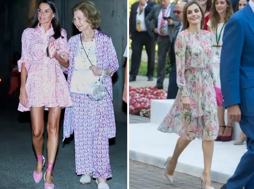 La reina Letizia y su pasión por los vestidos rosas