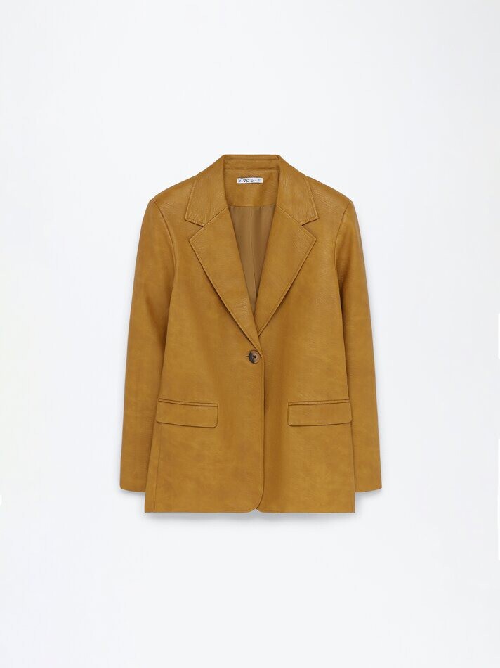 Blazer De Efecto Piel De Lefties