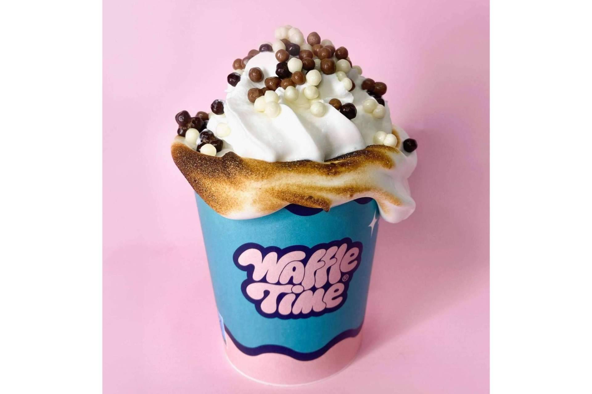 The most irresistible chocolate from WAFFLE TIME;  ‘S’More Hot Chocolate