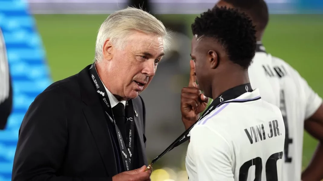 Ancelotti ata en corto a Vinicius a 3 días de Wembley