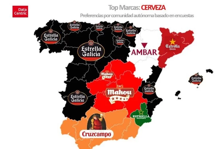 Top Marcas Cerveza Comunidad Autonoma Estrella Galicia Cruzcampo