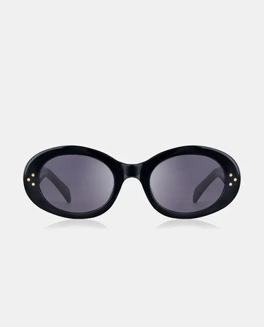 Gafas De Sol Unisex Ovaladas Clandestine En Tr90 Negro Y Lente Negra