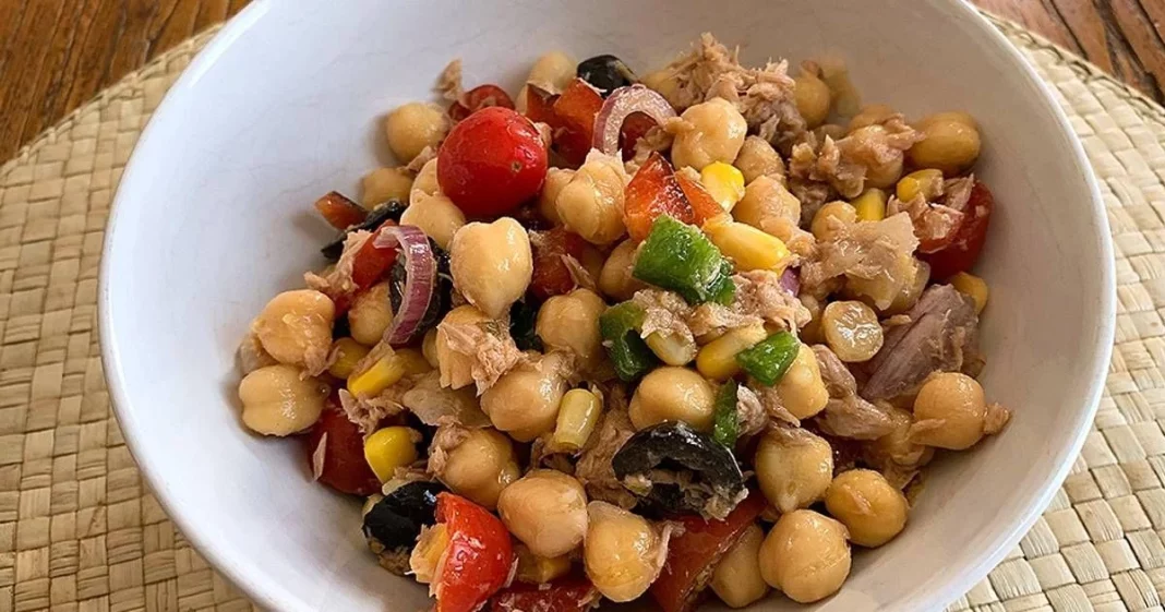 Ensalada de garbanzos y atún