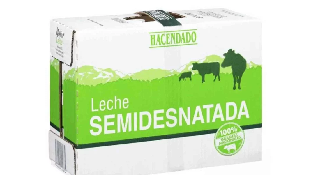 Cajas de leche de Mercadona