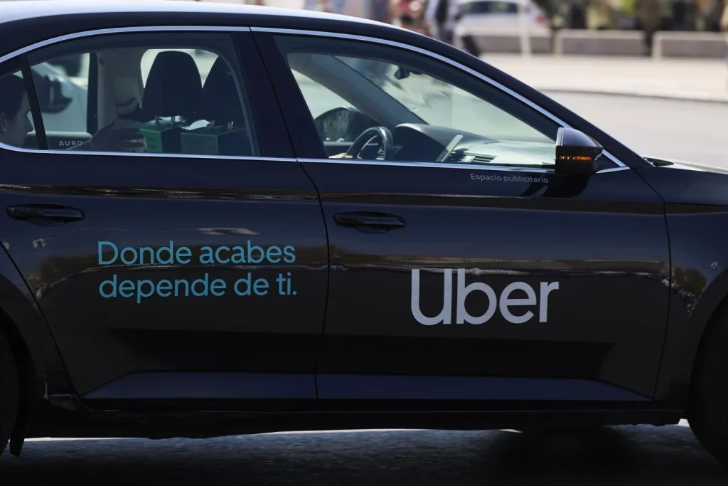 Coche De Uber En Un Viaje