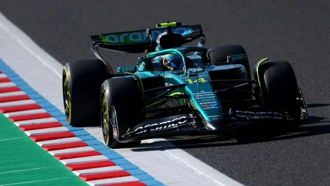 Fernando Alonso revienta los entrenamientos del GP de Japón Fuente: @AstonmartinF1